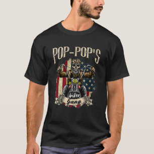 Mens Pop Pop Biker Gang Flag Pop Pop Rad T-Shirt