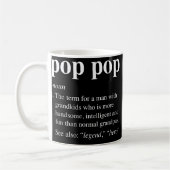 Mens Pop Pop Definition Funny Poppop Wörterbuch Kaffeetasse (Links)