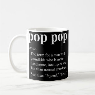 Mens Pop Pop Definition Funny Poppop Wörterbuch Kaffeetasse