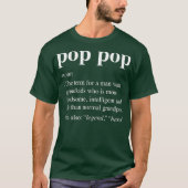 Mens Pop Pop Definition Funny Poppop Wörterbuch T-Shirt (Vorderseite)
