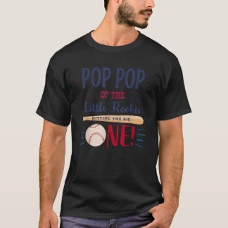 Mens Pop Pop Erster Geburtstag Little Rookie Baseb T-Shirt