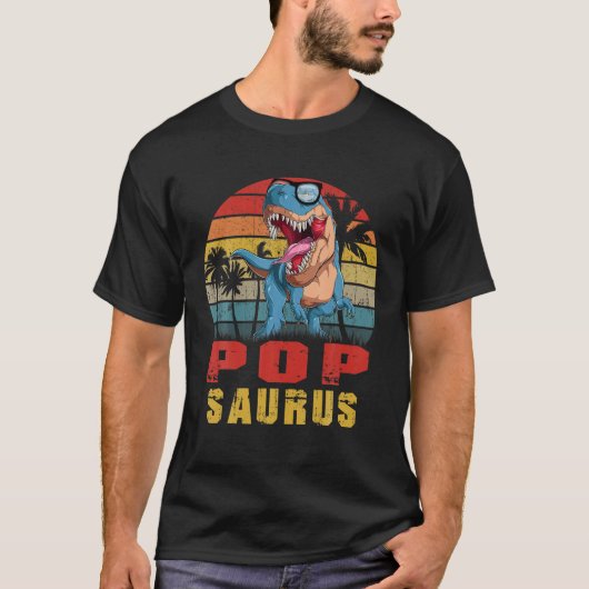 Mens Pop Saurus Dinosaur Funny Popsaurus T Rex Lov T-Shirt (Vorderseite)
