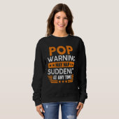 Mens Pop Warnung Mai Nickerchen plötzlich Spaß Gro Sweatshirt (Vorne ganz)