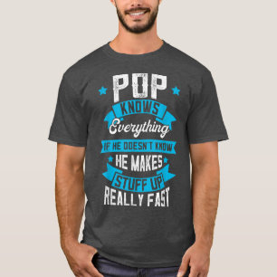 Mens Pop weiß alles Bekleidungsgroßvater Funny F T-Shirt