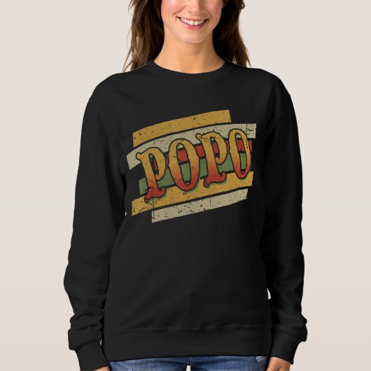 Mens Popo Retro Vintag Stepdad Stepfather Sweatshirt (Vorderseite)