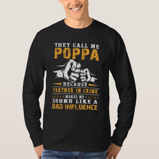 Mens Poppa Poppa Partner in Crime T-Shirt (Vorderseite)