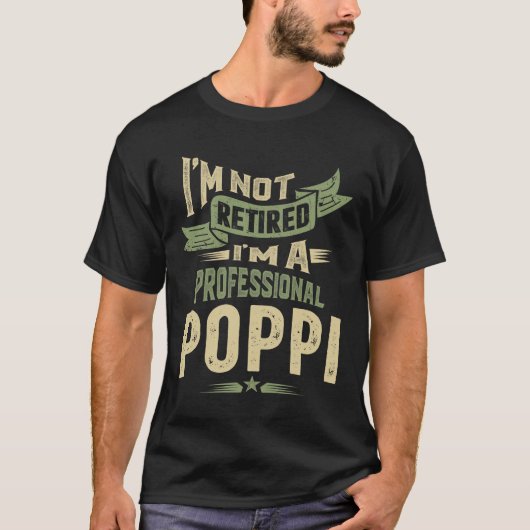 Mens Poppi Pension Witzigster Vater/Großvater T-Shirt (Vorderseite)