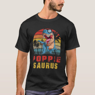 Mens Poppie Saurus Dinosaur Funny Poppiesaurus T R T-Shirt