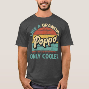 Mens Poppo wie ein Großvater nur Cooler Vintager V T-Shirt