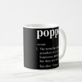 Mens Poppop Definition Funny Noun Opa Definiert Kaffeetasse (VorderseiteRechts)