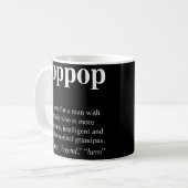 Mens Poppop Definition Funny Noun Opa Definiert Kaffeetasse (Vorderseite Links)