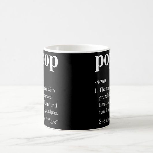 Mens Poppop Definition Funny Noun Opa Definiert Kaffeetasse (Mittel)