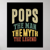 Mens Pops Der Mensch Myth Legend Vater Geschenk Poster (Vorne)