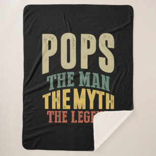 Mens Pops Der Mensch Myth Legend Vater Geschenk Sherpadecke