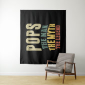 Mens Pops Der Mensch Myth Legend Vater Geschenk Wandteppich (Beispiel)