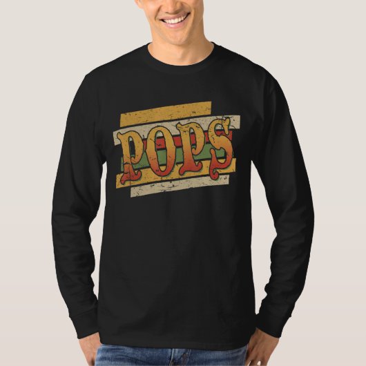 Mens Pops Retro Vintag Stepdad Stepfather T-Shirt (Vorderseite)