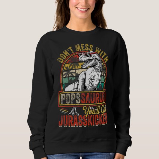 Mens Pops Rex Saurus Vater's Day Christmas Dinos Sweatshirt (Vorderseite)