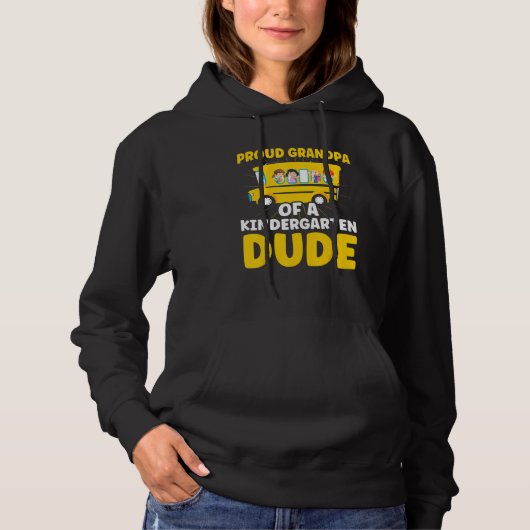 Mens Pre K Proud Grandpa Of A Kindergarten Dude Ki Hoodie (Vorderseite)