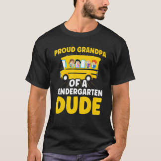 Mens Pre K Proud Grandpa Of A Kindergarten Dude Ki T-Shirt