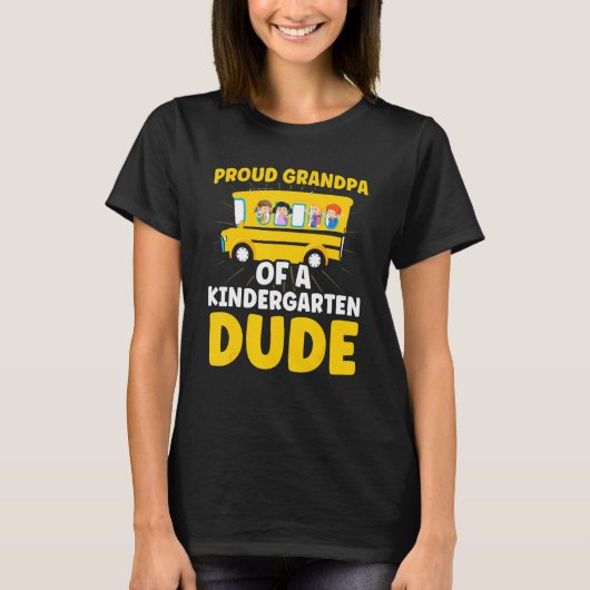 Mens Pre K Proud Grandpa Of A Kindergarten Dude Ki T-Shirt (Vorderseite)