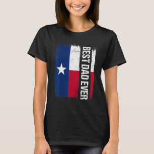 Mens Pride Best Vater Texas State Flag T-Shirt