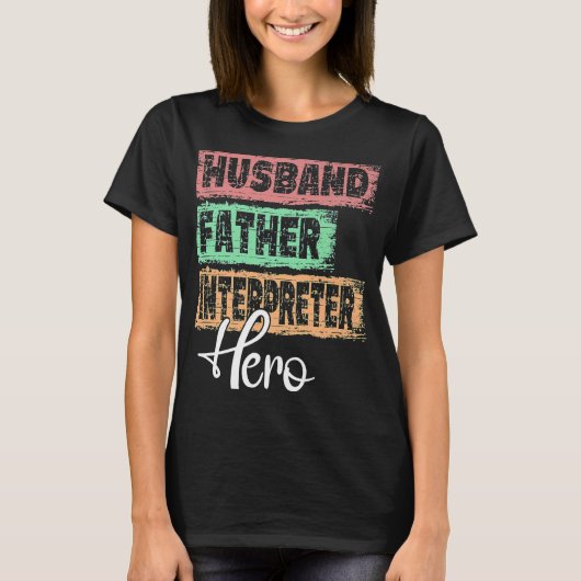 Mens Profession dad Held Vater Dolmetscher T-Shirt (Vorderseite)