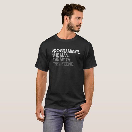 Mens Programmer Coder Man The Myth Legend Geschenk T-Shirt (Vorne ganz)