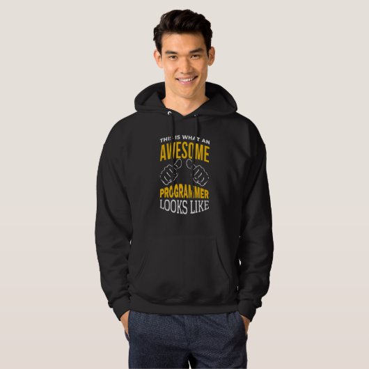 Mens Programmer Software Developer Computer Motor Hoodie (Vorne ganz)