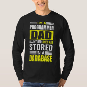 Mens Programmer Vater Jokes werden in einer Datenb T-Shirt