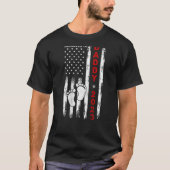 Mens Promoted To Daddy 2023 American Flag New Dad T-Shirt (Vorderseite)
