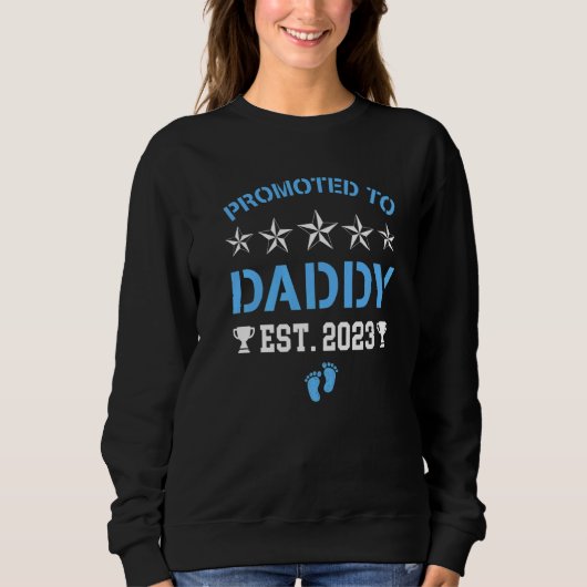 Mens  Promoted To Daddy 2023 For New Daddy First T Sweatshirt (Vorderseite)