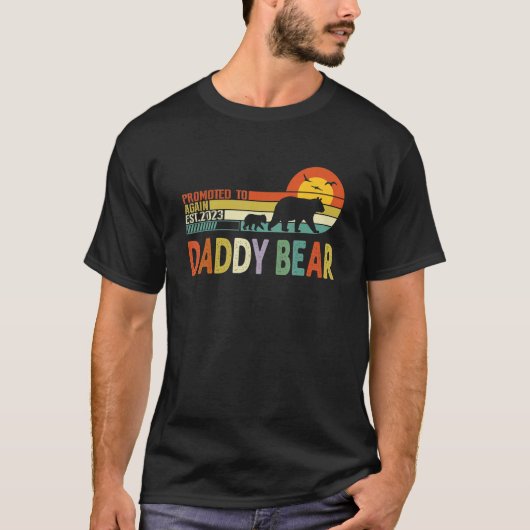 Mens Promoted To Daddy 2023 Pregnancy Announcement T-Shirt (Vorderseite)