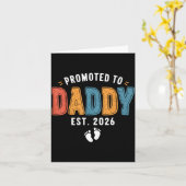 Mens Promoted To Daddy 2026 Dad Est 2026 Daddy To  Karte (Gelbe Blume)