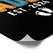 Mens Promoted To Daddy 2026 Dad Est 2026 Daddy To Poster (Ecke)