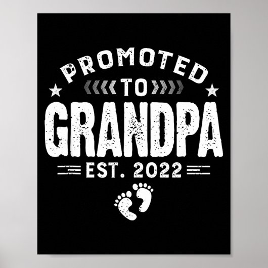 Mens Promoted To Grandpa Est 2022 Funny New Grandp Poster (Vorne)