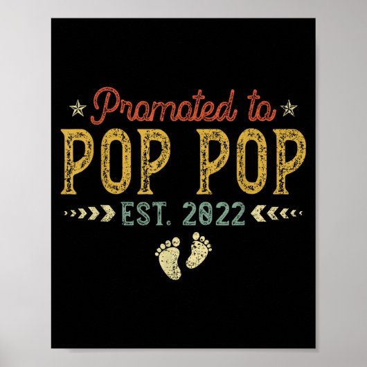 Mens Promoted To P P Est 2022 Funny New P P  Poster (Vorne)
