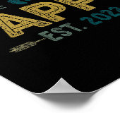 Mens Promoted To Pappy Est 2022 Funny New Pappy  Poster (Ecke)