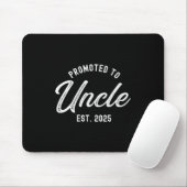 Mens Promoted To Uncle Est 2025 Funny Baby Announc Mousepad (Mit Mouse)