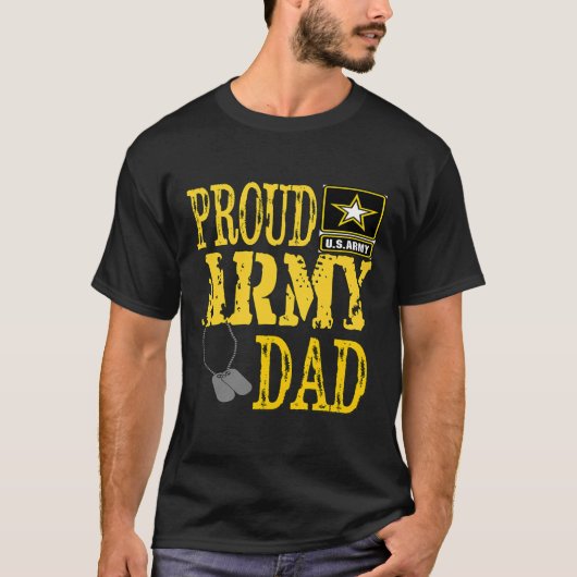 Mens Proud Army Vater Militärischer Stolz T - Shir T-Shirt (Vorderseite)