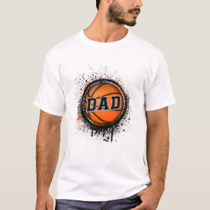 Mens Proud Basketball Vater Leben Vatertag Retro T-Shirt