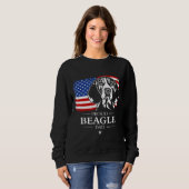 Mens Proud Beagle Vater American Flag Patriotic Do Sweatshirt (Vorne ganz)