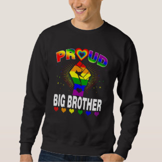 Mens Proud Big Brother Rainbow Lgbt Gay Pride Mon Sweatshirt