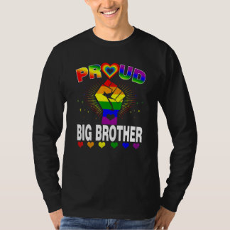 Mens Proud Big Brother Rainbow Lgbt Gay Pride Mon T-Shirt