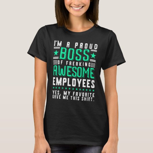 Mens Proud Boss of Awesome Employees Appreciation  T-Shirt (Vorderseite)