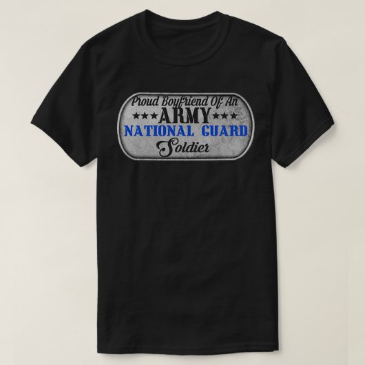 Mens Proud Boyfriend of a Army National Guard U T-Shirt (Design vorne)
