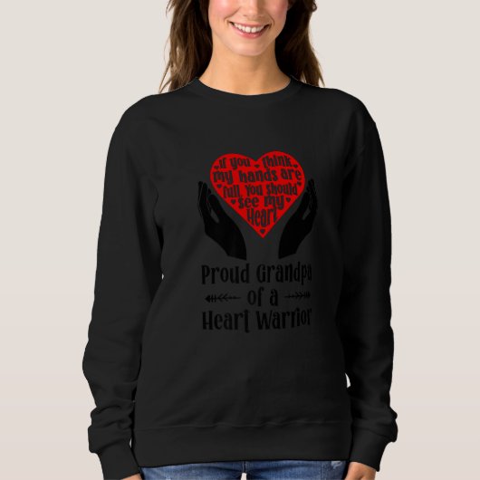 Mens Proud CHD Warrior Grandpa Congenital Heart Di Sweatshirt (Vorderseite)