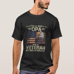 Mens Proud Eagle Ich bin Vater OPA Veteran America T-Shirt