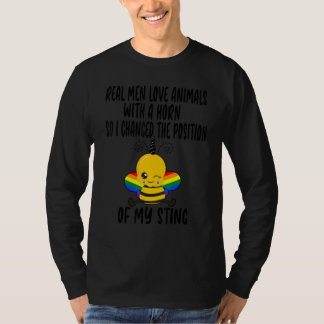 Mens Proud Gay Men Pride LGBTQ Funny Gay Beekeeper T-Shirt