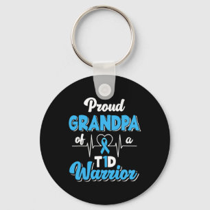 Mens Proud Grandpa von T1d Krieger Diabetiker Diab Schlüsselanhänger