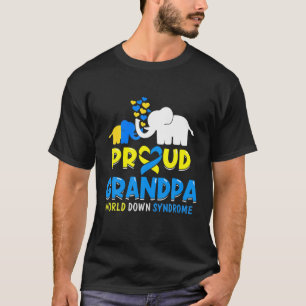 Mens Proud Grandpa World Down Syndrome Awareness D T-Shirt